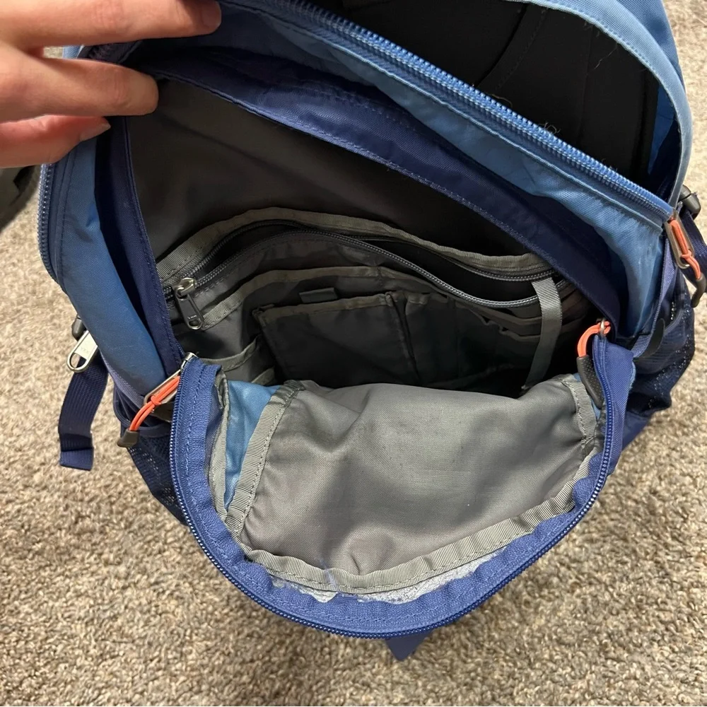 The north‎ face backpack womens blue recon hiking bag outdoor